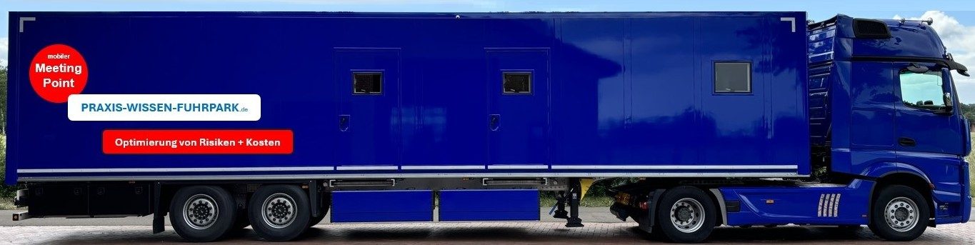 Treffpunkt für den praxisorientierten Aktionstag ist direkt auf der großen LKW-Parkfläche 